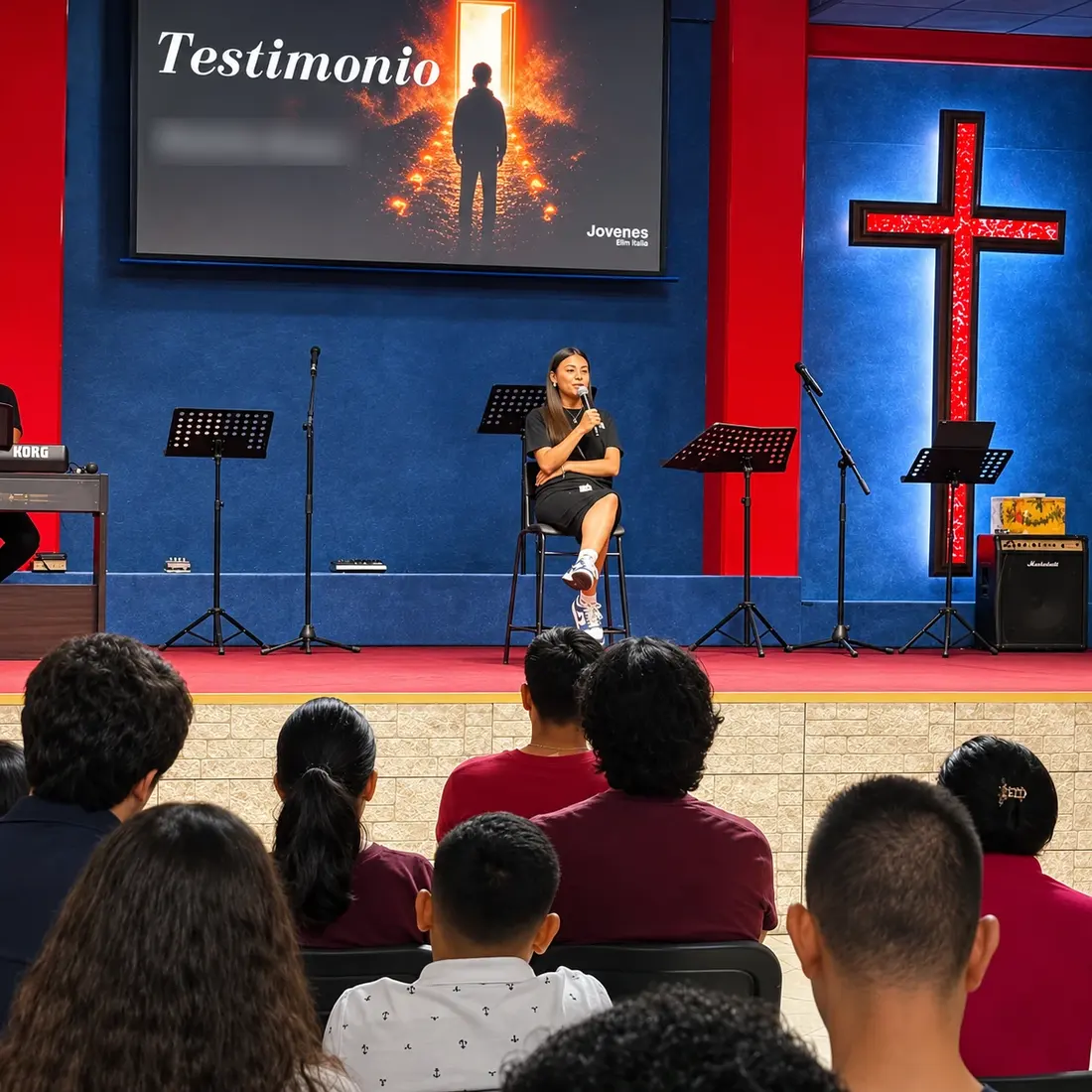 Un testimonio de los jóvenes durante un encuentro